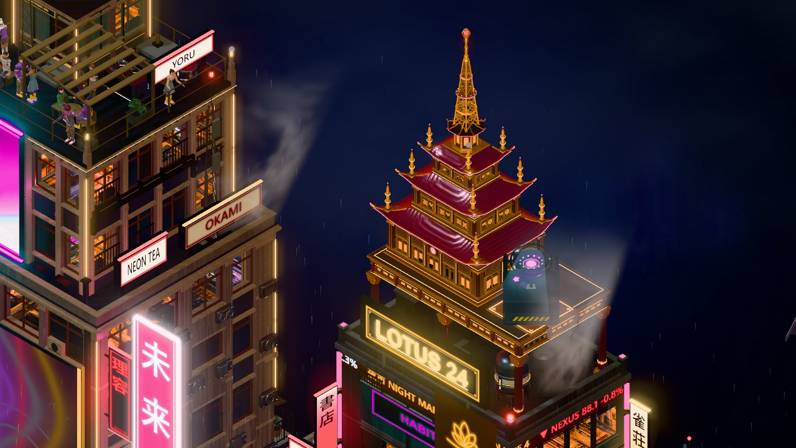 The lotus crown on the tallest tower